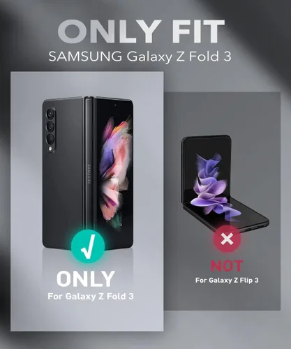 Vista 3 de SUPCASE Funda para Galaxy Z Fold 6 con clip para cinturón, protección contra caídas de grado militar, funda de piel resistente al desgaste para Z