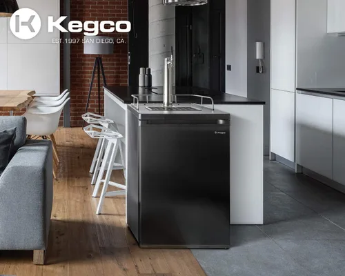 Vista 2 de Kegco HBK309B-1 Dispensador de barriles, negro