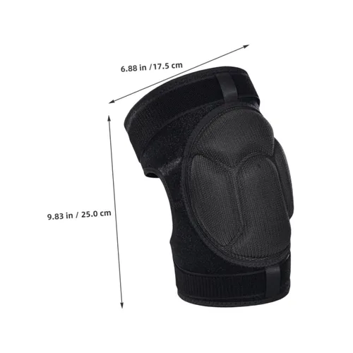 Vista 2 de NOLITOY Rodilleras multiusos, material de esponja, apto para jardinería, baile, deportes, hombres y mujeres, negro, grande