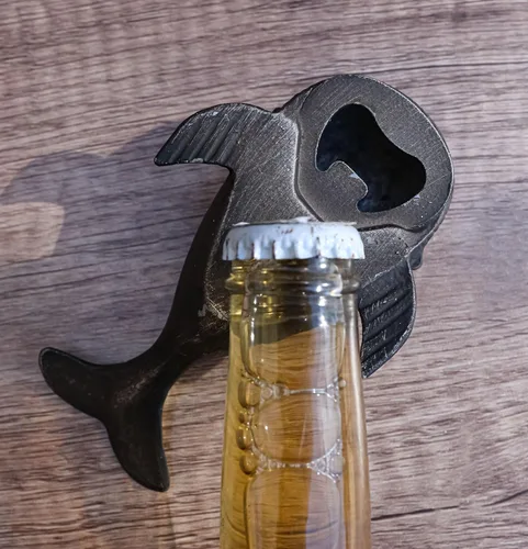 Vista 9 de Ebros Gift Rústico hierro fundido náutico marino esperma ballena soda cerveza mano tapa botella tapa herramienta hombre cueva playa fiesta acento