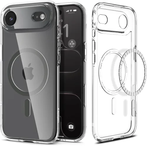 Vista 22 de Spigen Funda para iPhone 13 Mini, ultra híbrida MagFit [antiamarilleo] [compatible con Magsafe] - Transparente
