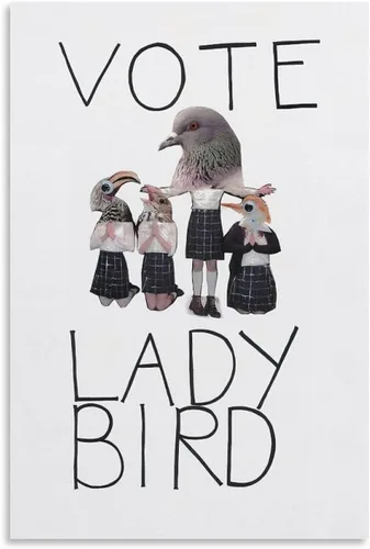 Vista 7 de EtUrg Póster Vote - Póster de Lady Bird para pared, impresiones artísticas de pintura, cubierta de álbum, decoración de póster, regalo