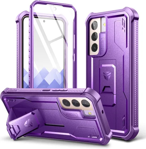 Vista 11 de Dexnor Funda para Samsung Galaxy S22 Plus, [Protector de Pantalla Integrado y Soporte] Protección de Grado Militar de Servicio Pesado a Prueba