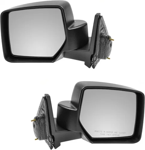 Vista 92 de TRQ Conjunto de 2 piezas de espejo lateral para conductor y pasajero, ajuste eléctrico, sin calefacción, sin memoria, color negro, compatible