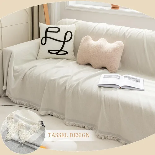 Vista 3 de Funda de sofá de felpilla de 91 x 118 pulgadas, extra ancha, resistente al agua, para sofá modular de 2 a 3 cojines, funda de sofá modular