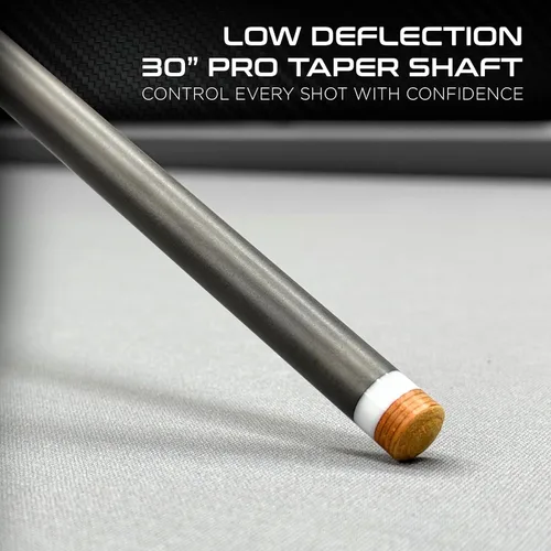 Vista 3 de RHINO Eclipse II Carbon Fiber Low Deflection Pool Cue Ámbar (Ember)