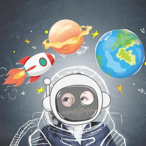 Vista 2 de 25 piezas de suministros para fiestas espaciales, accesorios para cabina de fotos de astronautas y planetas con palo, divertidos accesorios