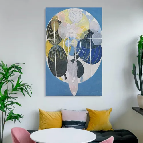 Vista 6 de Hilma Af Klint - Las pinturas de figuras grandes, número 5, grupo III, la clave de todos los trabajos hasta la fecha, el póster decorativo de la WU