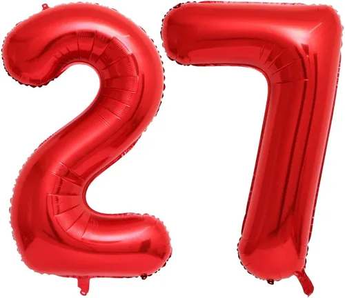 Vista 15 de Globos rojos de 40 pulgadas con el número 10, globos gigantes de 10 globos rojos de cumpleaños 10 globos rojos de cumpleaños 10 globos de 10.º
