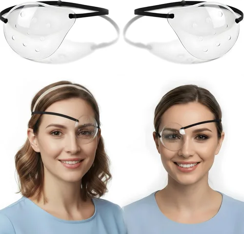 Vista 9 de Protector ocular para cirugía de cataratas, paquete de 2 parches médicos con correa ajustable para la cabeza para dormir después de cataratas