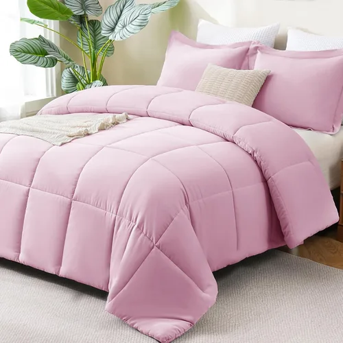 Vista 13 de CozyLux Juego de edredón Super King, juego de ropa de cama negro ceniza de 270GSM para todas las estaciones, juego de cama de 3 piezas cosidas