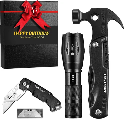 Vista 9 de Regalos para su marido, el juego de regalo multiherramientas "LOVE YOU" incluye martillo multiherramienta, cuchillo utilitario, linterna LED, caja