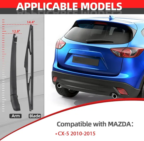 Vista 4 de Juego de limpiaparabrisas trasero, repuesto para Mazda CX5 CX-5 2010-2015 OE:EKMZCX5RW