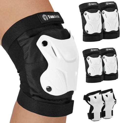 Vista 10 de Tanden Equipo de Protección para Patinaje Rodilleras y Coderas Protectores de Muñeca para Patinaje sobre Ruedas Monopatín, Almohadillas de Patinaje