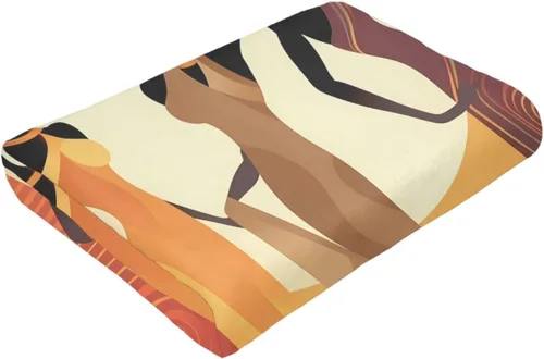 Vista 9 de Manta de franela estampada decorativa, manta negra africana para mujeres y niñas, manta suave para cama, sofá, decoración de silla, regalos