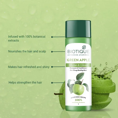 Vista 3 de Biotique Fresh Daily Purifying Champú y acondicionador - Manzana Verde 6.4 fl oz