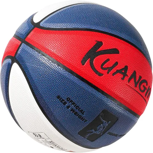 Vista 9 de Kuangmi Balón de baloncesto personalizado para interiores y exteriores (tamaño 7/29.5")