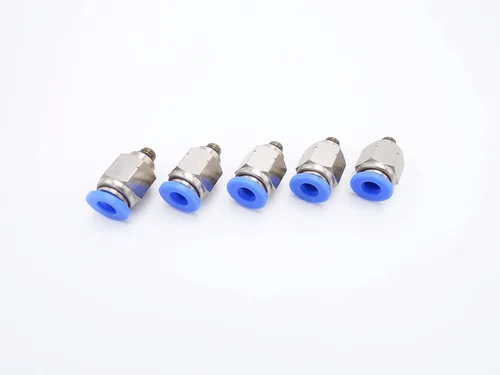 Vista 39 de Conexión de conexión de 1/2" OD x 1/2" macho NPT rosca, línea de agua recta macho neumática, conectores de empuje rápido (paquete de 4)