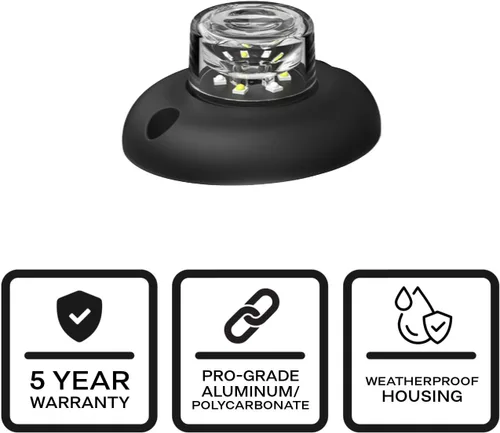 Vista 2 de SpeedTech Lights Flare 360° 6 LED 18 W Luz estroboscópica – Bombilla de botón oculta, faro de peligro para vehículos de policía, construcción Rojo