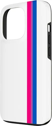 Vista 2 de Funda blanca para iPhone 13 Pro Subtle Bi Pride Flag LGBT Bisexual Stripe