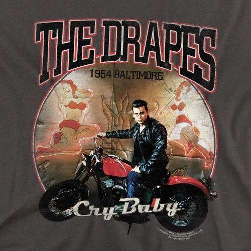 Vista 2 de Universal Studios The Drapes - Cry-Baby Adult T-Shirt