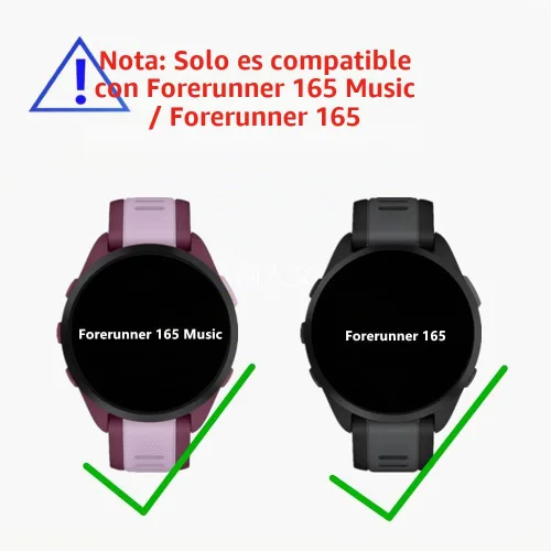 Vista 2 de Protector de pantalla compatible con Garmin Forerunner 165