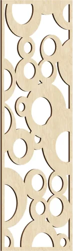 Vista 97 de 9 3/8"W x 24 3/8"H x 1/4"T Farwell Decorativos Paneles de Pared de Madera Calado, Hickory