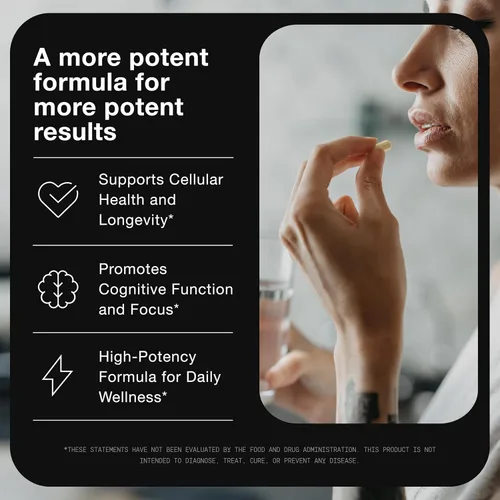 Vista 11 de Toniiq Suplemento NAD+ 1500mg - Suplemento NAD de Ultra Alta Potencia con Ingredientes Clínicamente Estudiados con RiaGev-WS™ Patentado, Resveratrol