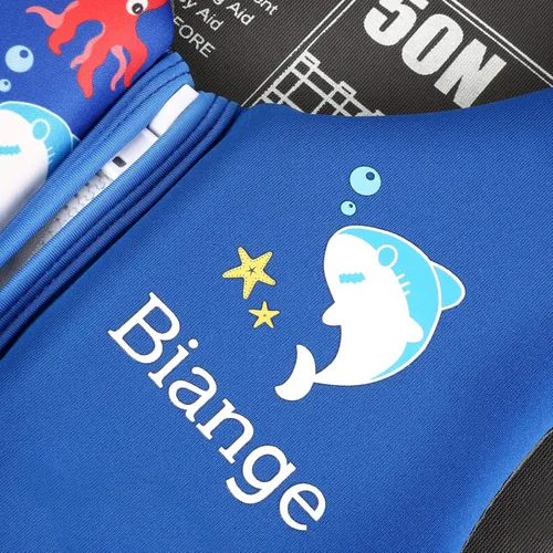 Vista 3 de Chaleco de natación para niños, chaqueta de natación para niños pequeños, flotadores para nadar con silbato de emergencia para niños y niñas de 1 a