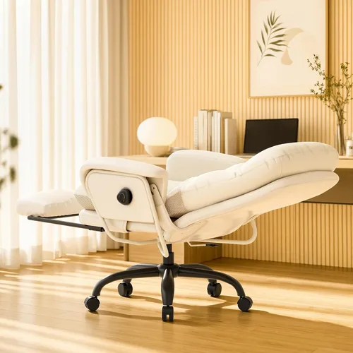 Vista 12 de Silla de oficina ergonómica FLEXISPOT con reposapiés, silla de escritorio de computadora de respaldo alto, silla de salón interior con ruedas