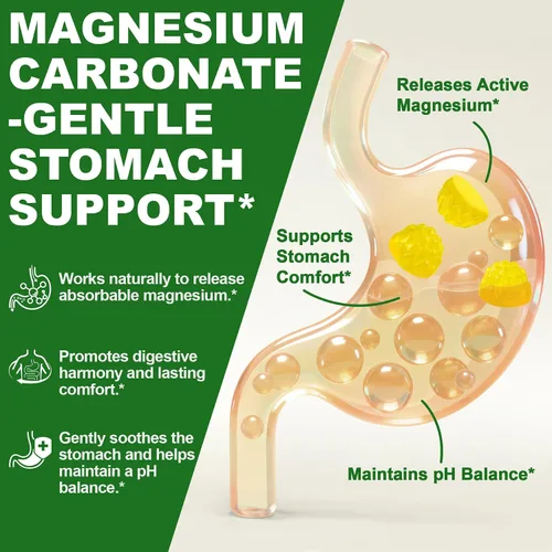 Vista 7 de Gomitas liposomales de carbonato de magnesio de 500 mg - Suplemento de magnesio con Ashwagandha, L-teanina, calcio y vitamina D3 para apoyo muscular