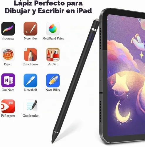 Vista 5 de Lápiz óptico activo para pantallas táctiles, doble punta para dibujo y escritura iOS y Android, lápiz digital de alta precisión para Apple iPhone