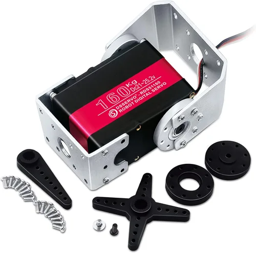 Vista 10 de Servos completos de la dirección de Digitaces del engranaje del metal del alto esfuerzo de torsión del motor servo del robot de 55.1 lbs