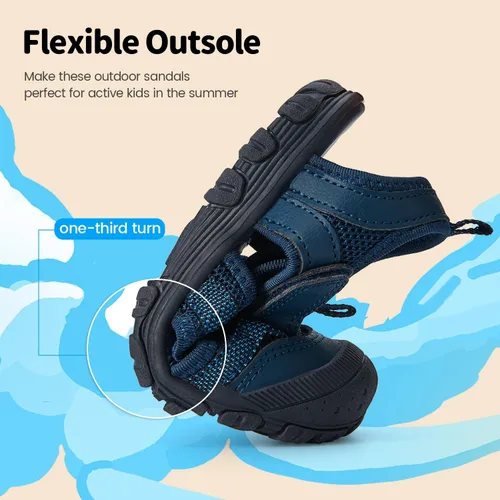 Vista 4 de Roknemo Sandalias ligeras para niños y niñas, zapatos de agua para niños y niñas, para verano, atléticas, deportivas, para exteriores, playa