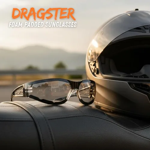 Vista 2 de Anteojos de sol con espuma, para motocicleta. Con diseño de llamas para hombres y mujeres