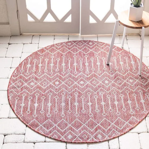 Vista 85 de Unique Loom Outdoor Trellis Collection - Alfombra de área con diseño de enrejado tribal (2 pies 2 pulgadas x 3 pies 1 pulgada, ovalada, azul/marfil)