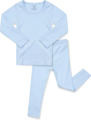 Vista 41 de AVAUMA - Pijama para niños y niñas de algodón básico para uso diario