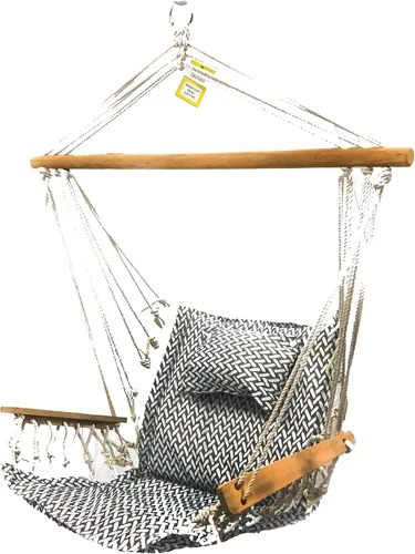 Vista 11 de Backyard Expressions - Columpio reversible para colgar – máximo 275 libras – Barra esparcidora de madera – para cualquier espacio