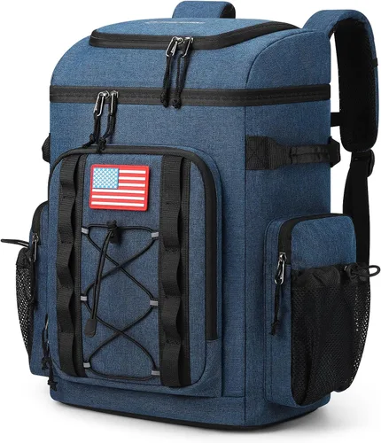 Vista 14 de Maelstrom 35/50 Can Insulated Backpack Cooler, Leakproof Soft Lunch Ice Bag Negro