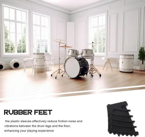 Vista 7 de 3pcs Anti-slip Rubber Feet for Drum Leg Protection and Stability