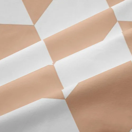 Vista 6 de Feelyou Beige Brown and White Curtains for Bedroom Living Room Modern Geometric Blackout Shades Abstract Checkered Room Darkening Curtain Rhombus