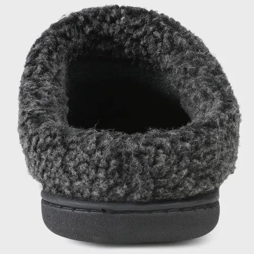 Vista 4 de ULTRAIDEAS Mens Moccasin Slippers with Memory Foam Insole Slip on House Slippers Warm Faux Sherpa Lining House Shoes Clog with Nonslip Rubber Sole