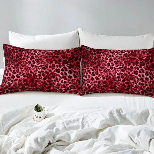 Vista 5 de Feelyou Juego de ropa de cama con estampado de leopardo para niños, tamaño individual, funda de edredón de guepardo safari, funda de edredón de piel