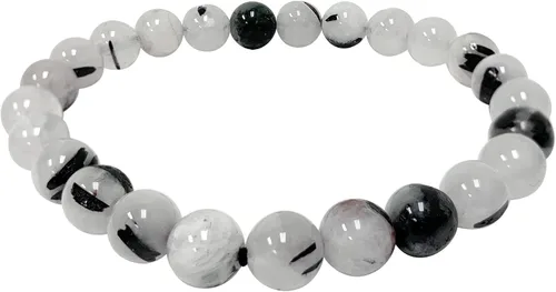 Vista 266 de Gem Avenue Handmade Round Bead Stretch Bracelet Unisex Natural Stone Beaded Jewelry for Men & Women, Elastic Wristband for Daily Wear