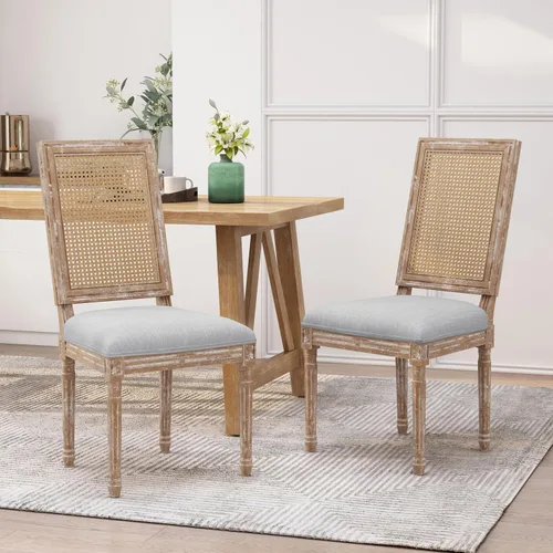 Vista 14 de Christopher Knight Home Regina Silla de comedor, madera, beige + natural