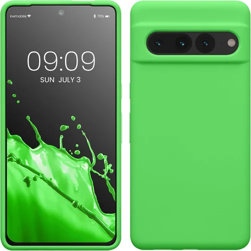 Vista 52 de kwmobile Funda compatible con Google Pixel 7 Pro - Funda de silicona TPU con acabado suave - Piedra antigua