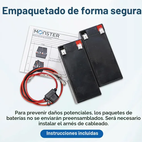 Vista 6 de AlveyTech Paquete de batería premium de 24 voltios para el ATV eléctrico Razor Dirt Quad (rango estándar de 7 Ah, todas las versiones) - Juego