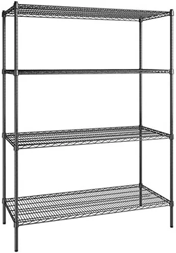 Vista 113 de Kit de 4 estantes de epoxi verde NSF de 21 x 72 pulgadas con postes de 86 pulgadas, estantería de almacenamiento resistente, kit de estantería