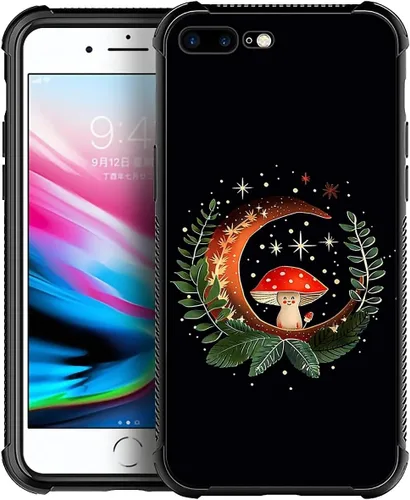 Vista 68 de Funda compatible con iPhone 8 Plus, diseño de oso de bosque otoñal, a prueba de golpes, antiarañazos, carcasa trasera de policarbonato duro