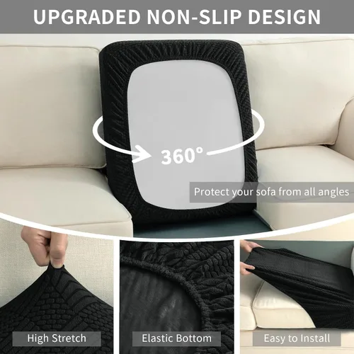 Vista 4 de Easy-Going - Fundas impermeables para cojines de sofá y sofás, funda de asiento de sofá de jacquard elástico de repuesto para perros, mascotas